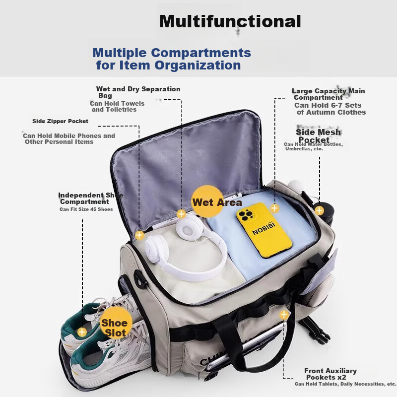 Huili Travel Bag - Large Capacity Gym Bag