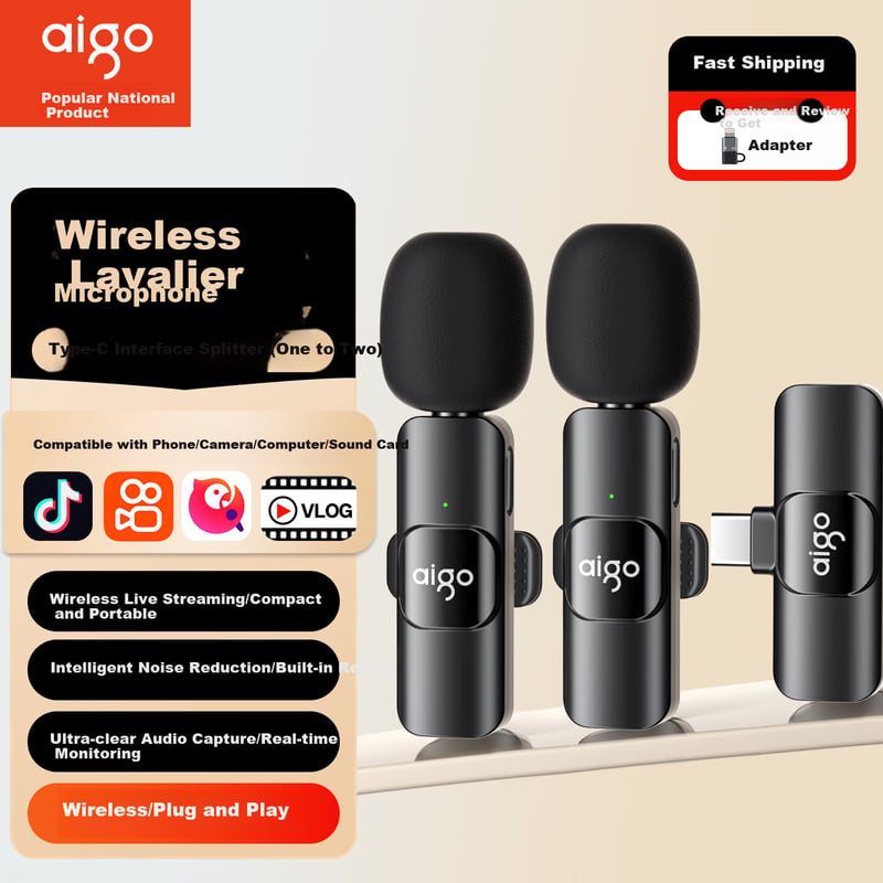 Aigo S28 Wireless Lavalier Microphone