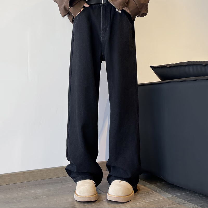 Dingfengbaoluo Vintage Loose Men's Jeans