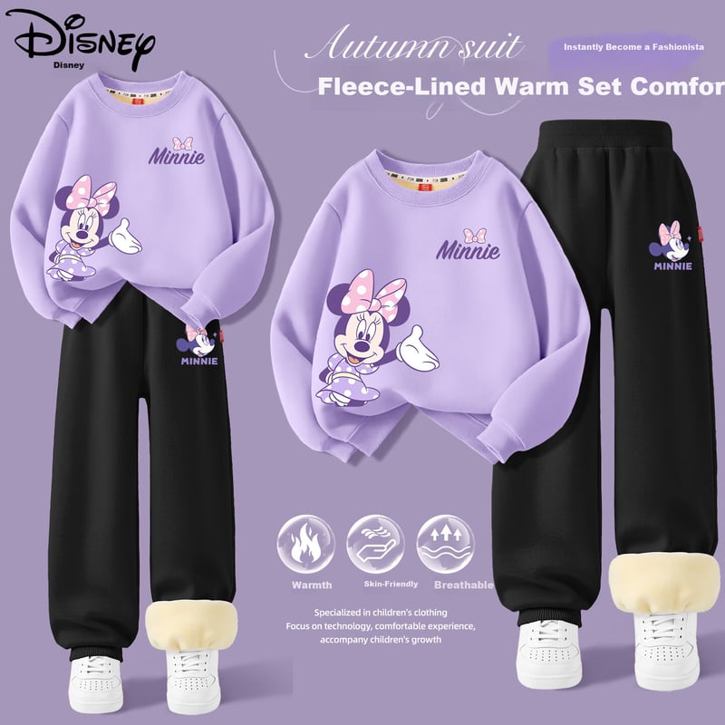 Disney Kids Cute Winter Fleece Suit 2025
