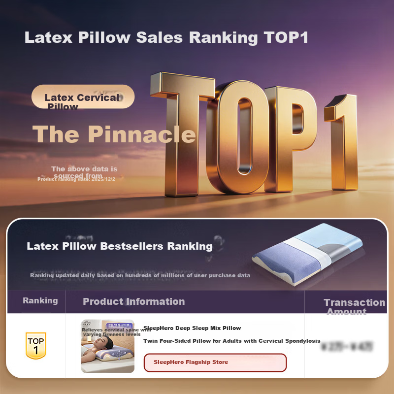 SleepHero Deep Sleep MIX Pillow - 10cm Cervical Memory Foam & Latex