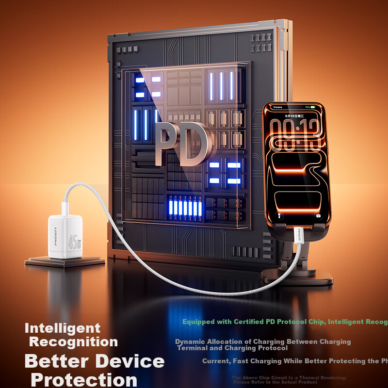 Pisen 3C Gallium Nitride PD45W Charger for Apple 15-17 Pro Max