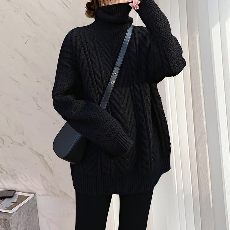 TonLion Women's Turtleneck Pullover Sweater
