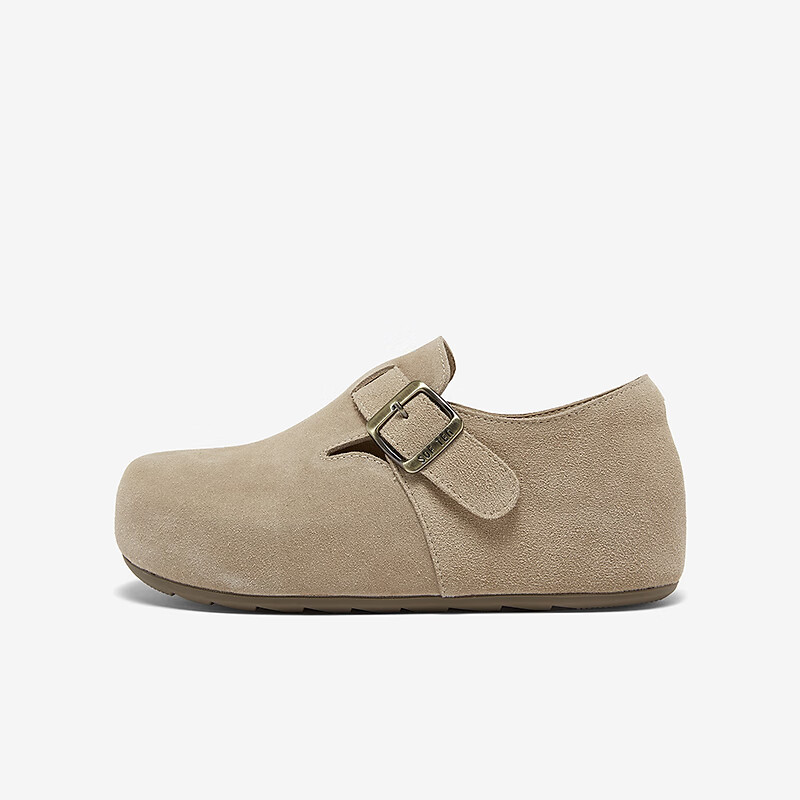 BASTO 26 Spring Thick Sole Loafers - Apricot