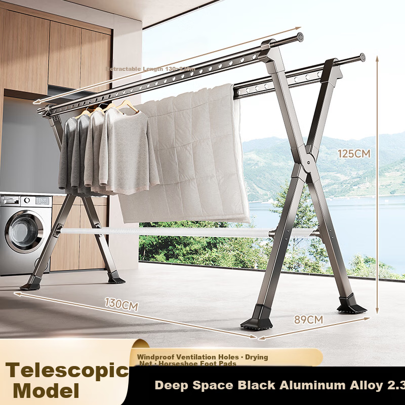 Sijimuge Foldable Aluminum Clothes Drying Rack