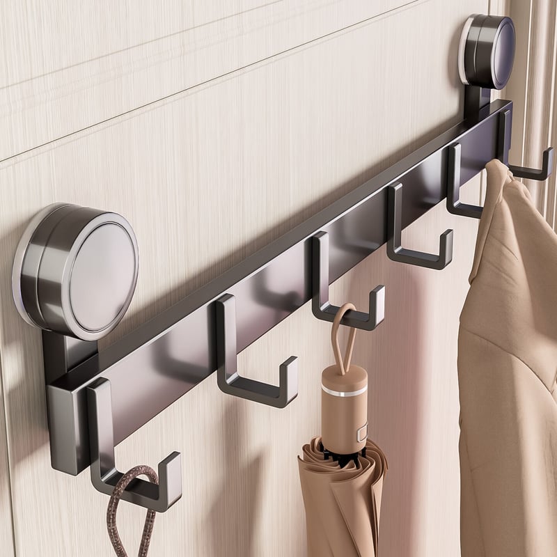 Baihan Suction Cup Wall Hook with 8 Hooks