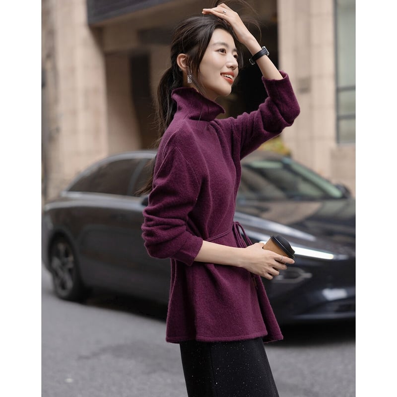 Demana 100% Merino Wool Turtleneck Sweater
