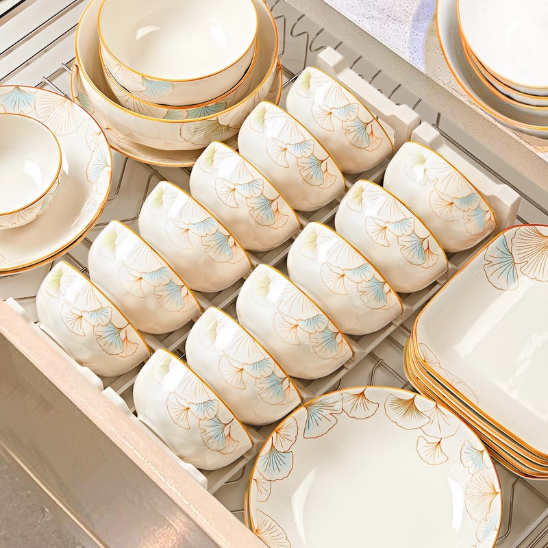 Ink Color Chinese Style Underglaze Porcelain Dinnerware Set