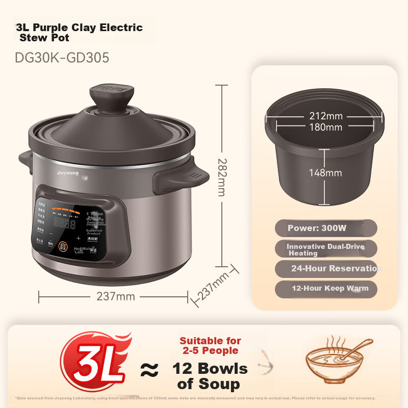 Joyoung 3L Electric Slow Cooker