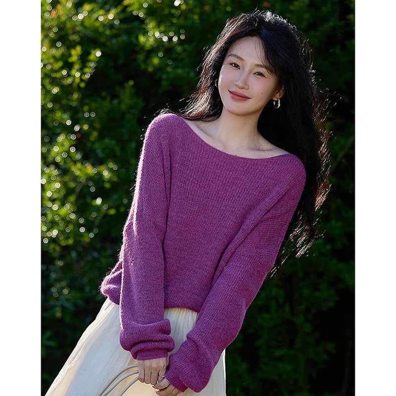 Demana Spring Lazy Style Wool Blend Sweater