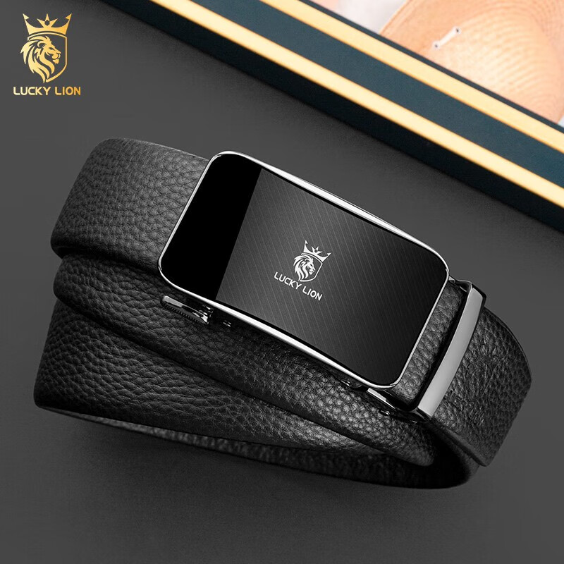 LUCKY LION Men's Genuine Leather Belt