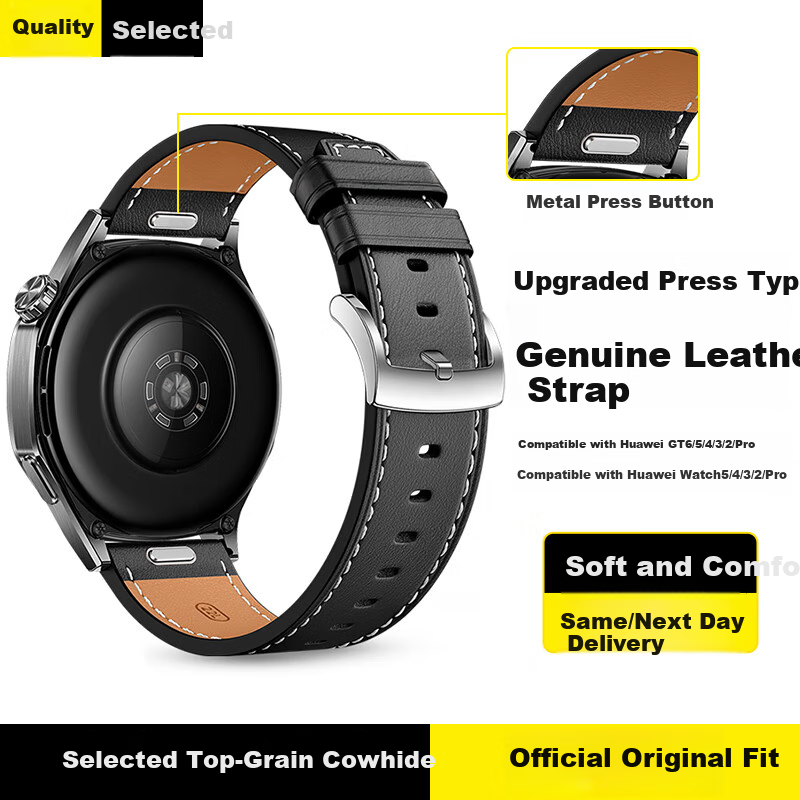 Stiger Quick Release Genuine Leather Watch Strap