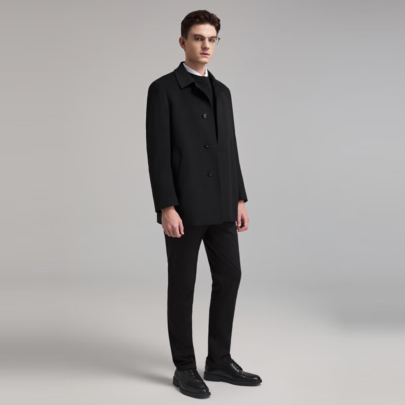 YOUNGOR Men's Cashmere Lapel Coat