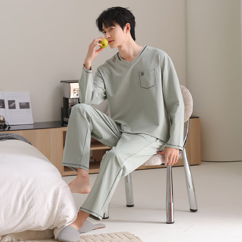 Fenteng Kean Modal Men's Pajamas Long Sleeve Long Pants