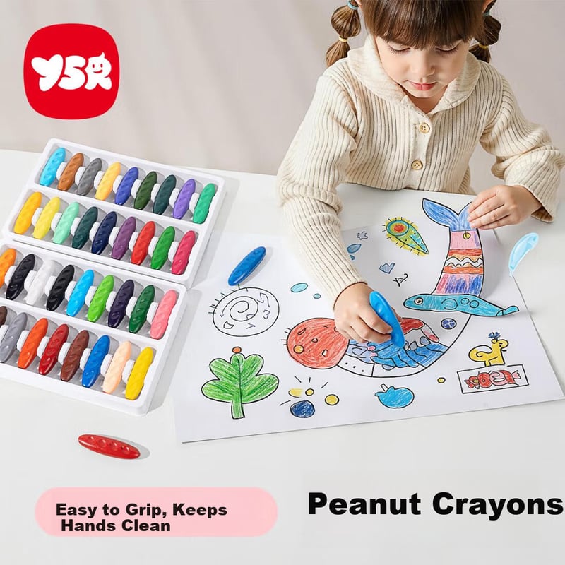 YSR Crayons 36 Colors Non-Toxic Peanut Oil Pastels