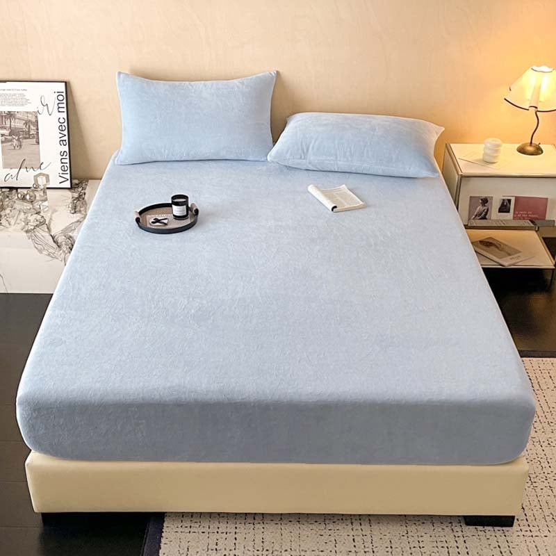 MUJI 230g Plush Milk Velvet Fitted Sheet