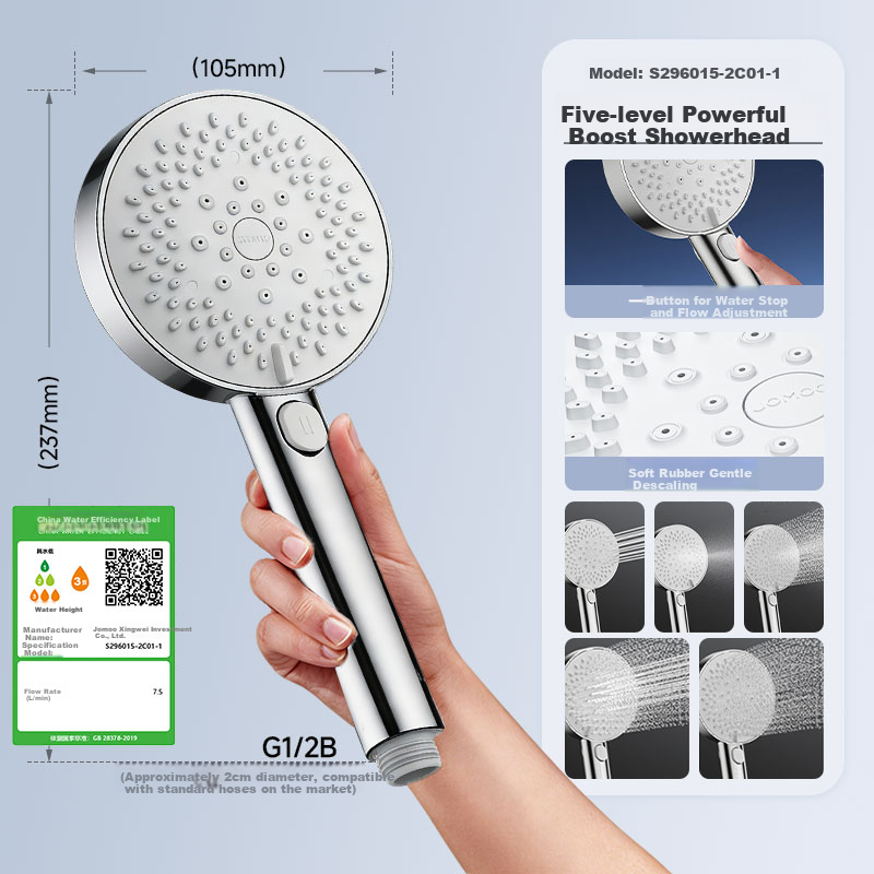 JOMOO 5-Mode High Pressure Handheld Shower Head