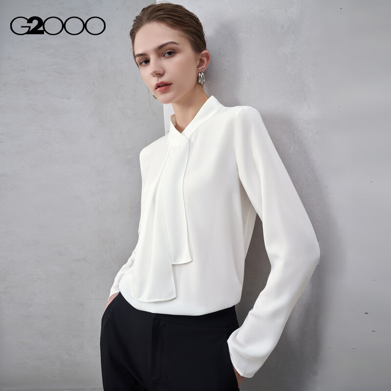 G2000 Textured Ribbon Design Women's Long Sleeve Shirt
