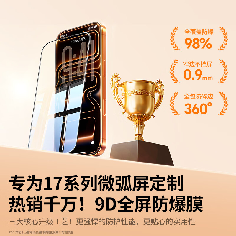 UGREEN Tempered Glass Screen Protector for iPhone 16 Plus & 15 Plus