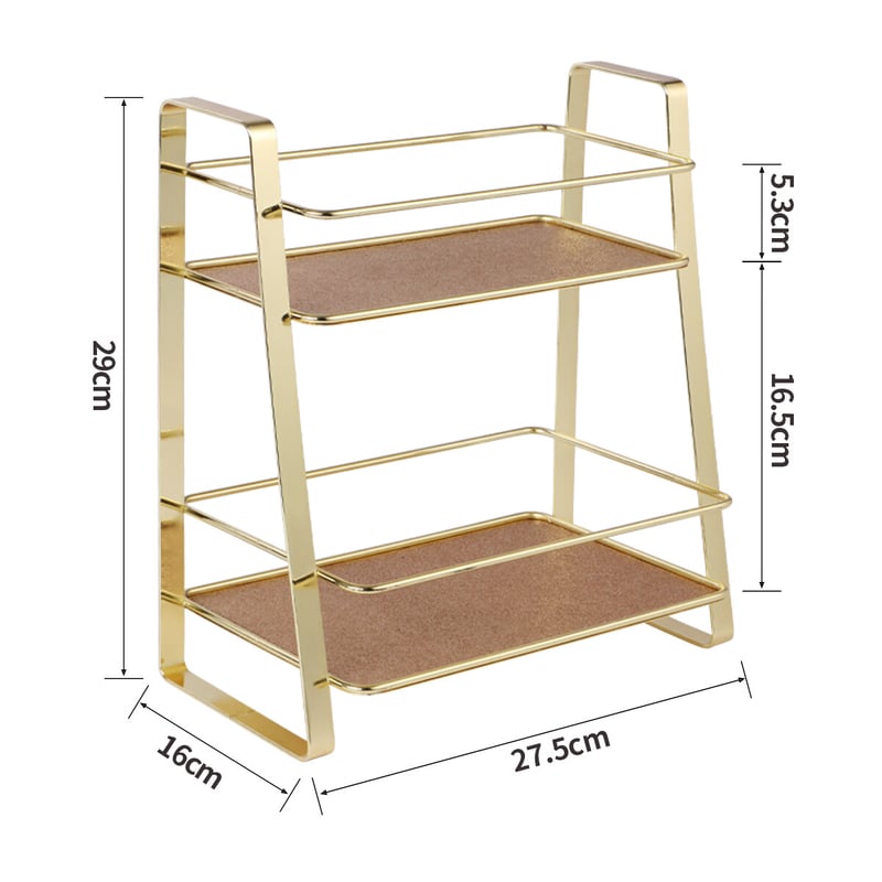 OurunZhe Trapezoidal Double-Layer Storage Rack