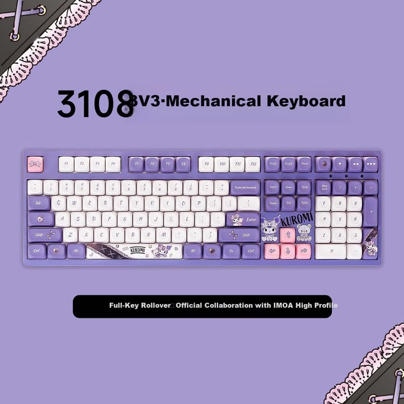 AKKO 3108 V3 Kuromi Collaboration Mechanical Gaming Keyboard