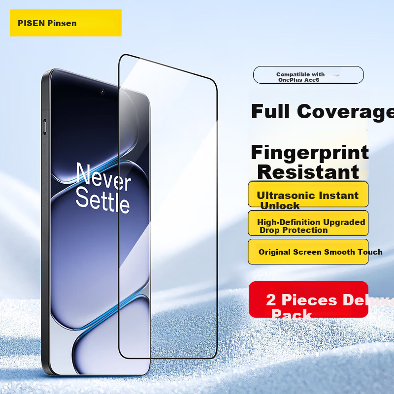 Pisen Full Coverage Tempered Glass for OnePlus Ace6/6T
