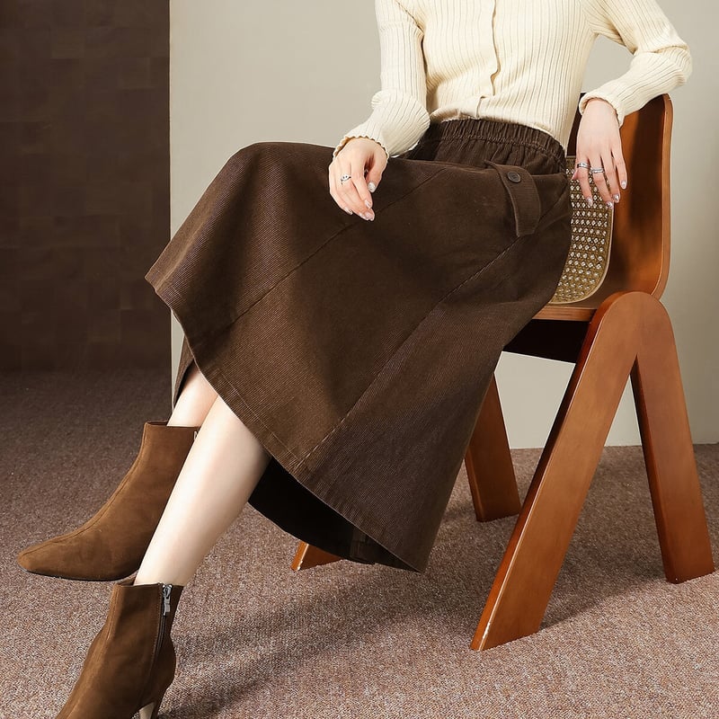 Demana Pure Cotton Corduroy Winter Skirt