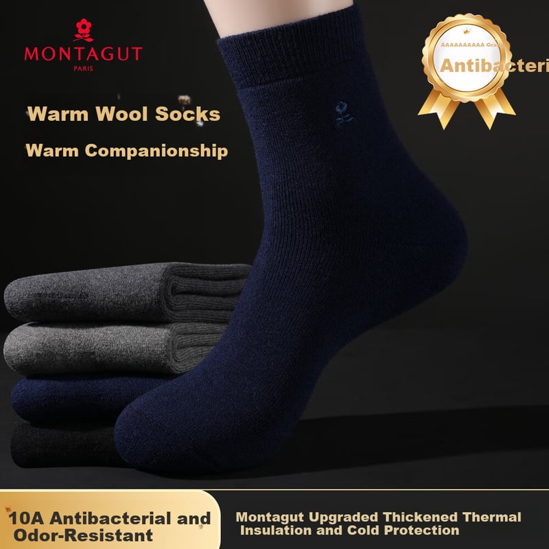Montagut Men's Wool Mid-Calf Business Socks