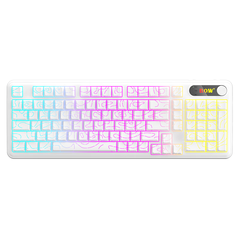 B.O.W Hangshi K920 Contour Engraved RGB Gaming Keyboard