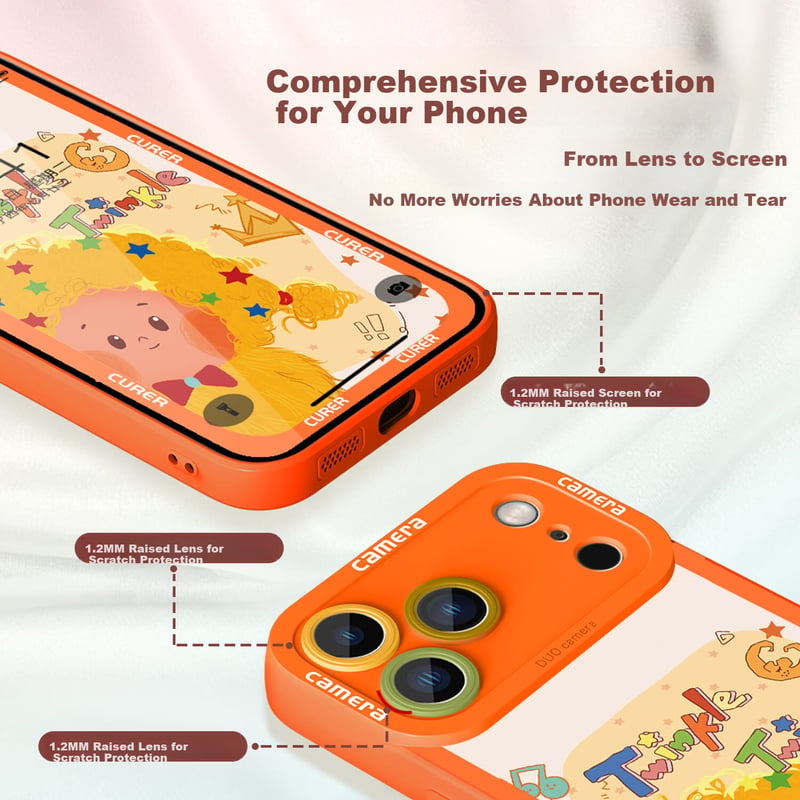 Kelimang Soft Silicone Case with Lens & Lanyard for iPhone 17 Pro Max