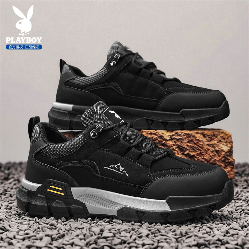 PLAYBOY Winter Thick Sole Sneakers Black