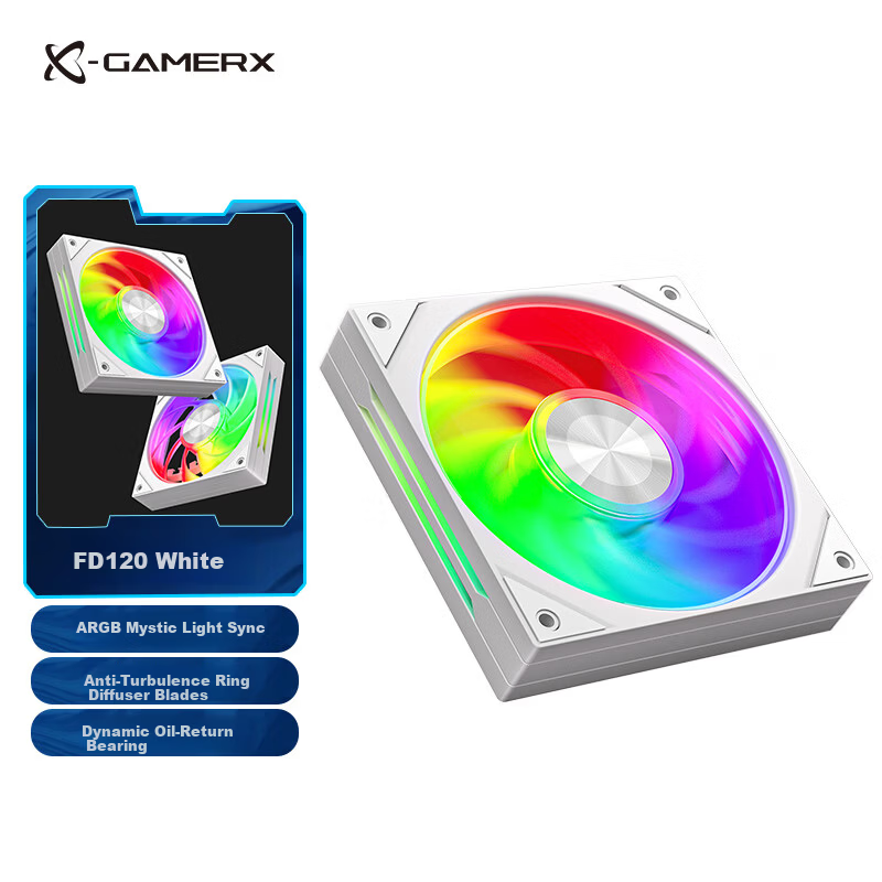 PowerTrain FD120 White ARGB Case Fan