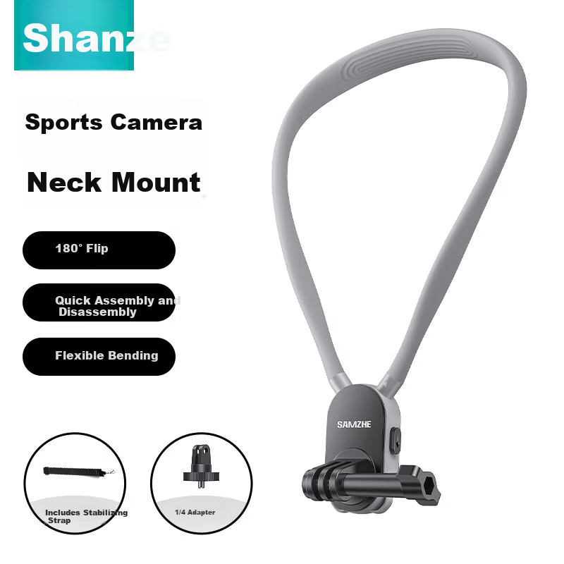 SAMZHE Sports Camera Neck Strap Mount for DJI Action6/5 Pro/4/Ace Pro2
