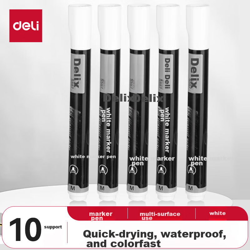 Deli Oil-Based Marker - Quick-Drying & Colorfast Signature Pen