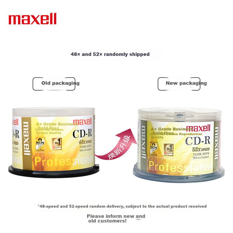 Maxell CD-R Recordable Discs, 52x Speed, 700MB