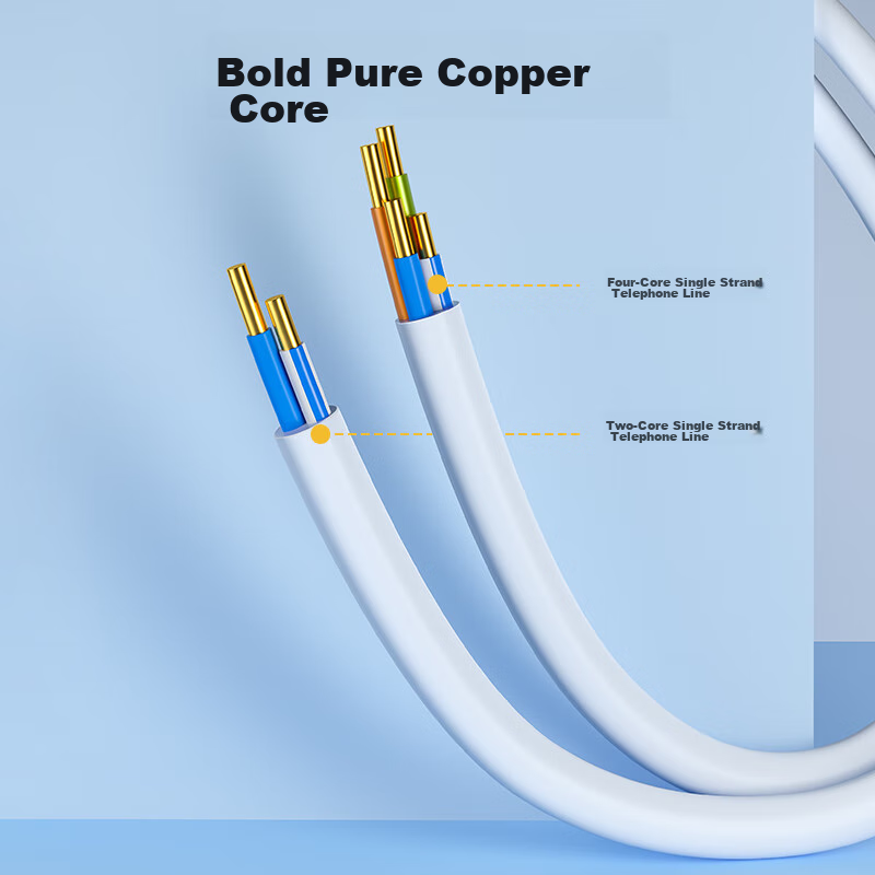 SAMZHE 4-Core Pure Copper Telephone Cable