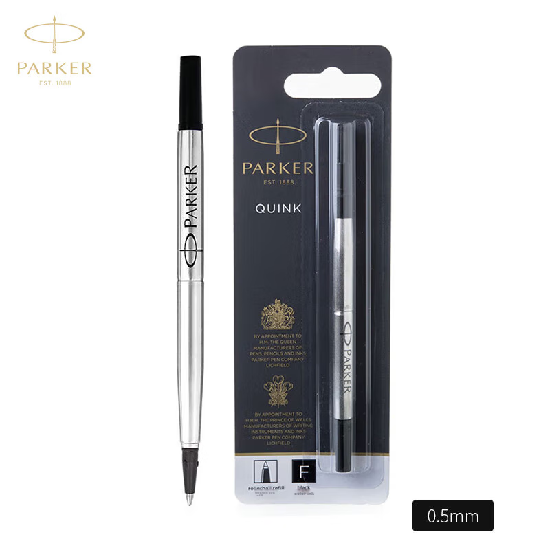 Parker Ballpoint Pen Refill - 0.5mm Black Ink