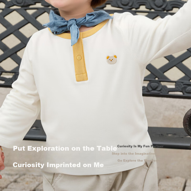 BALABALA Kids' 2-Pack Cotton Long Sleeve T-Shirts