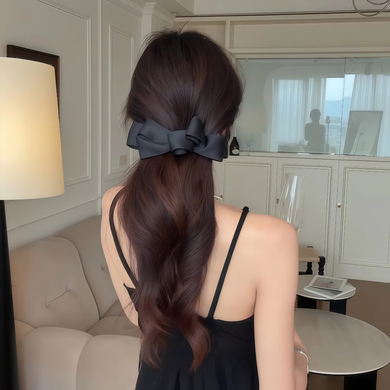 Dikalu Sweet Satin Bow Banana Clip