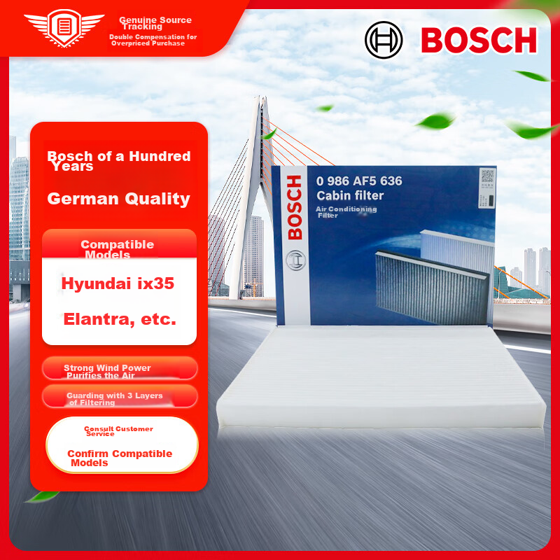 BOSCH Air Filter for Hyundai IX35, Elantra, Mistra