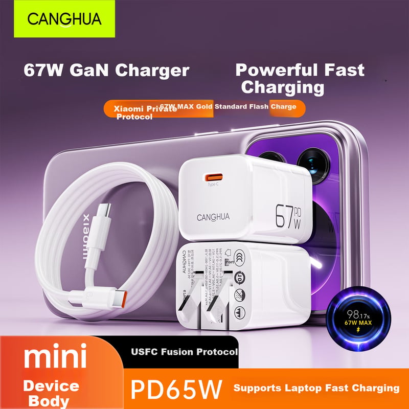 CangHua 67W GaN Charger for Xiaomi & Apple