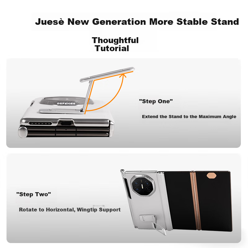 Jues Color Huawei Triple Fold Leather Case