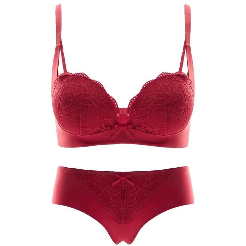 LangSha Red Push-Up Bra Set