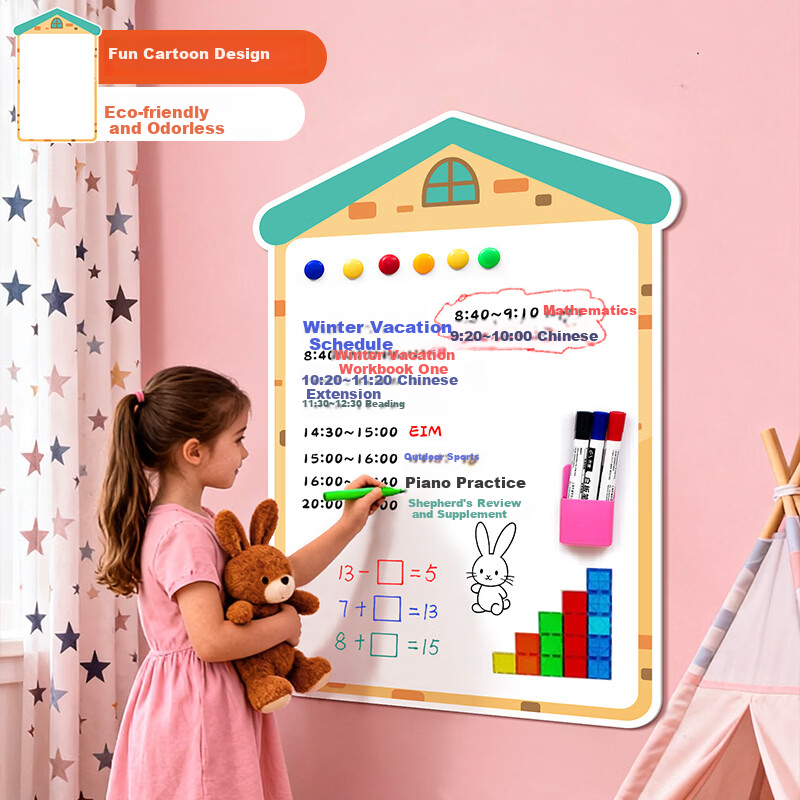 ZIWEISTAR Kids Cartoon Whiteboard Sticker