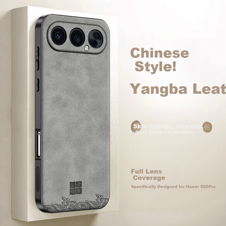 SHIYONG Honor 500 Pro Luxury Sheepskin Phone Case
