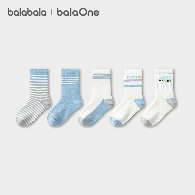 Balabala BalaOne Kids Cotton Mid-Calf Colorblock Socks