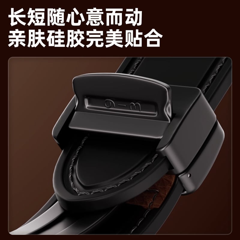 SGGS Apple Watch Litchi Leather Band