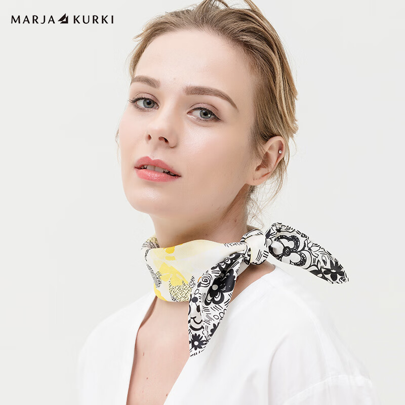 MARJA KURKI Silk Square Scarf for Women