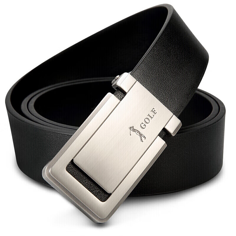 GOLF Top-Grain Leather Men's Belt - Black