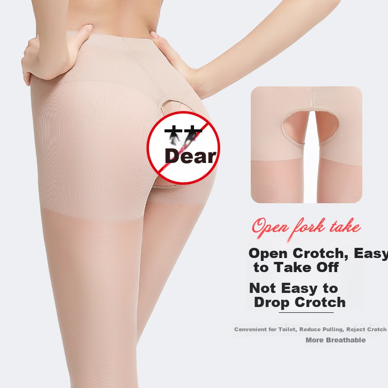 LangSha Silk Crotchless Stockings